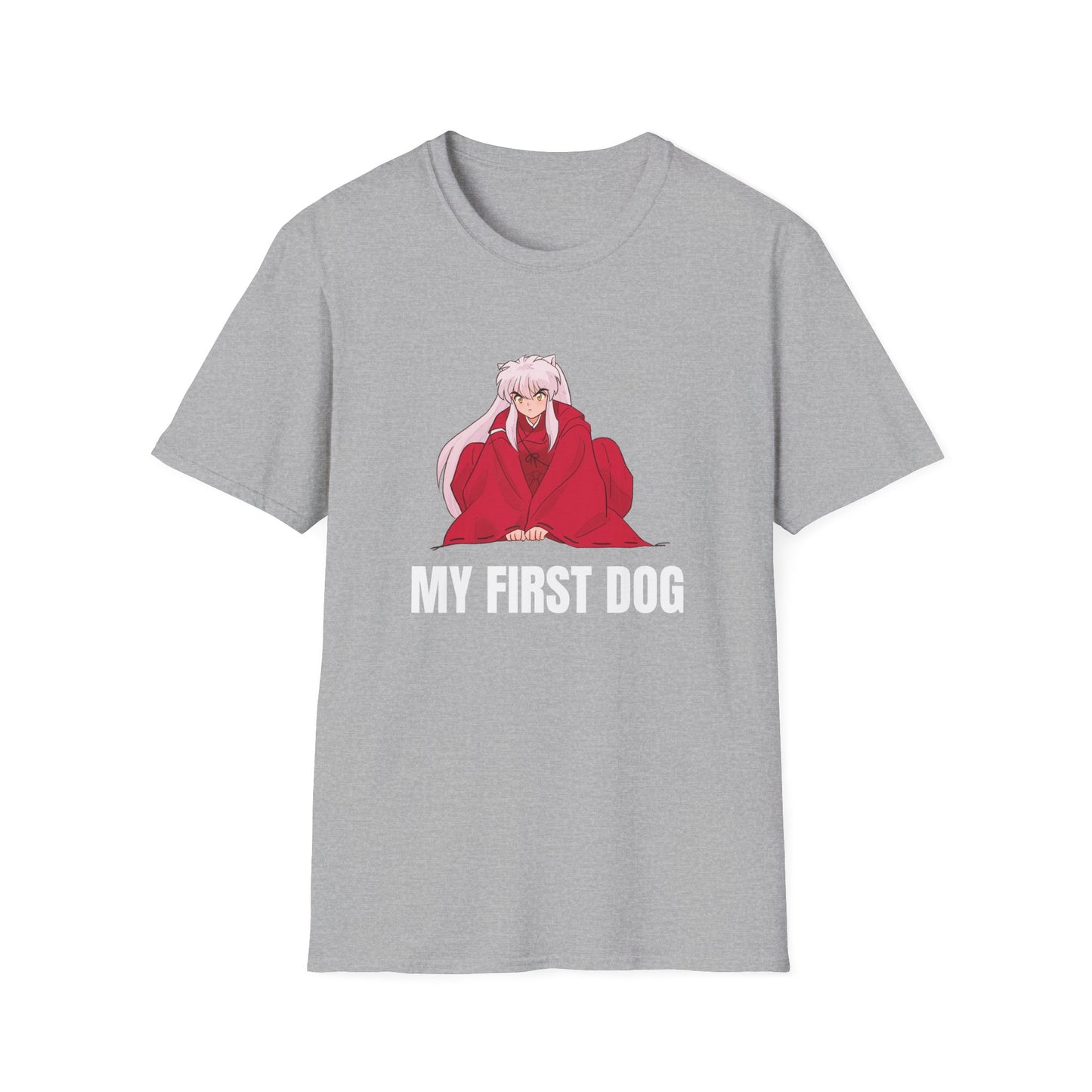 Inuyasha Fan Art T-Shirt – “My First Dog”  Anime Graphic Tee for Fans,Anime Lover Gift, Fun Pet Lover Tee, Casual Everyday Wear, Birthday Gift