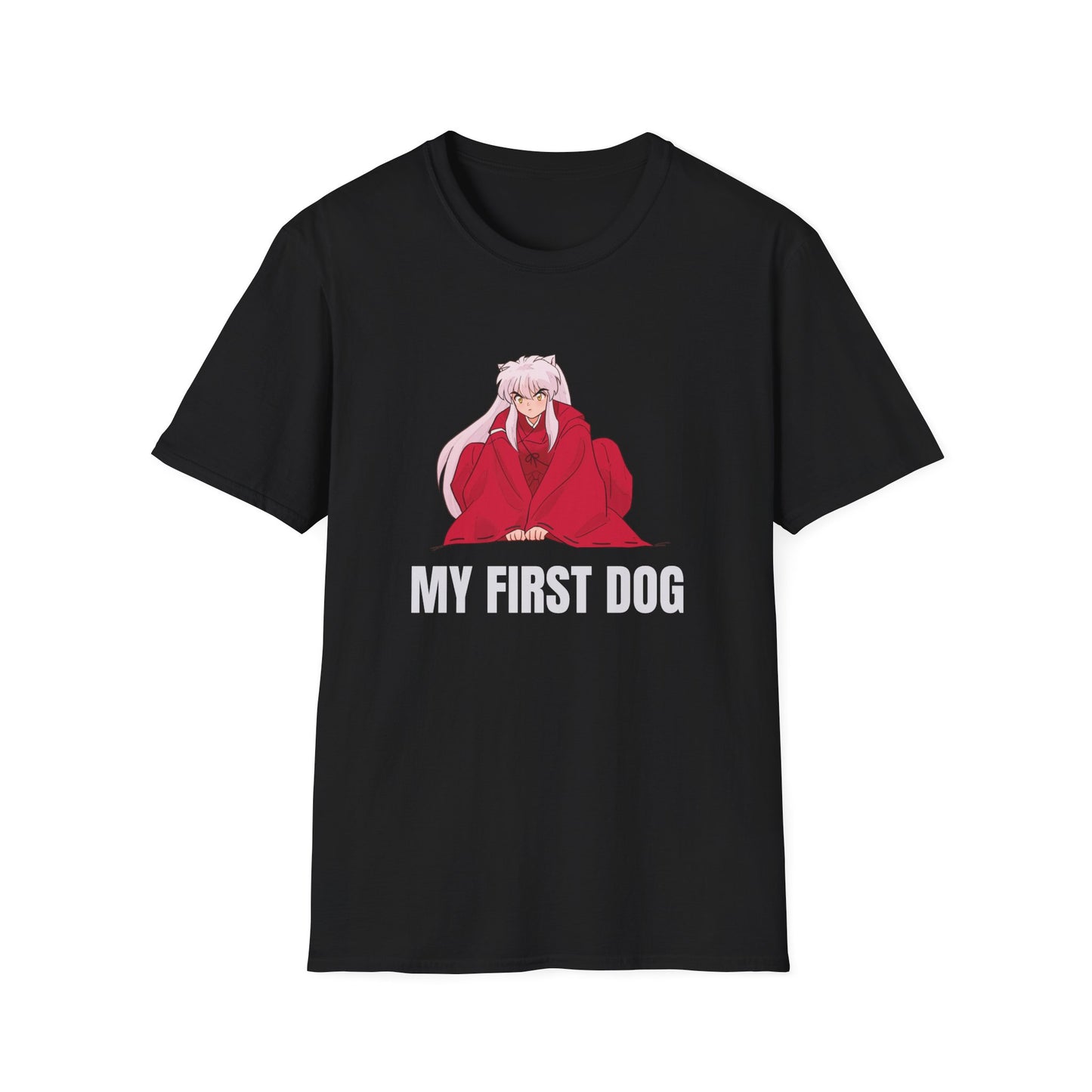 Inuyasha Fan Art T-Shirt – “My First Dog”  Anime Graphic Tee for Fans,Anime Lover Gift, Fun Pet Lover Tee, Casual Everyday Wear, Birthday Gift