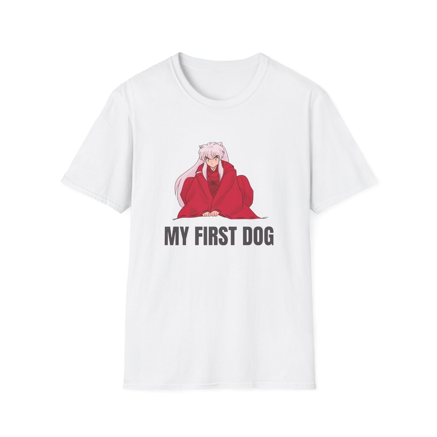 Inuyasha Fan Art T-Shirt – “My First Dog”  Anime Graphic Tee for Fans,Anime Lover Gift, Fun Pet Lover Tee, Casual Everyday Wear, Birthday Gift