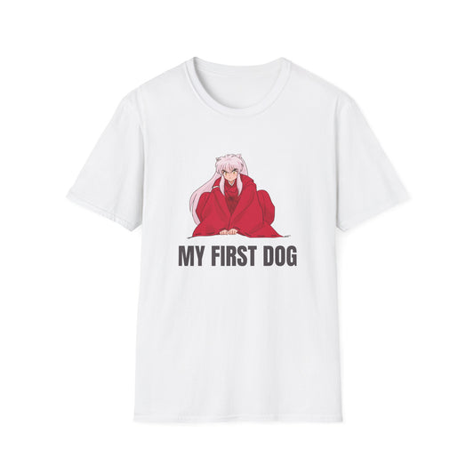 Inuyasha Fan Art T-Shirt – “My First Dog”  Anime Graphic Tee for Fans,Anime Lover Gift, Fun Pet Lover Tee, Casual Everyday Wear, Birthday Gift