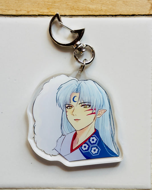 Sesshoumaru Acrylic Keychain –High-Quality Anime Accessory