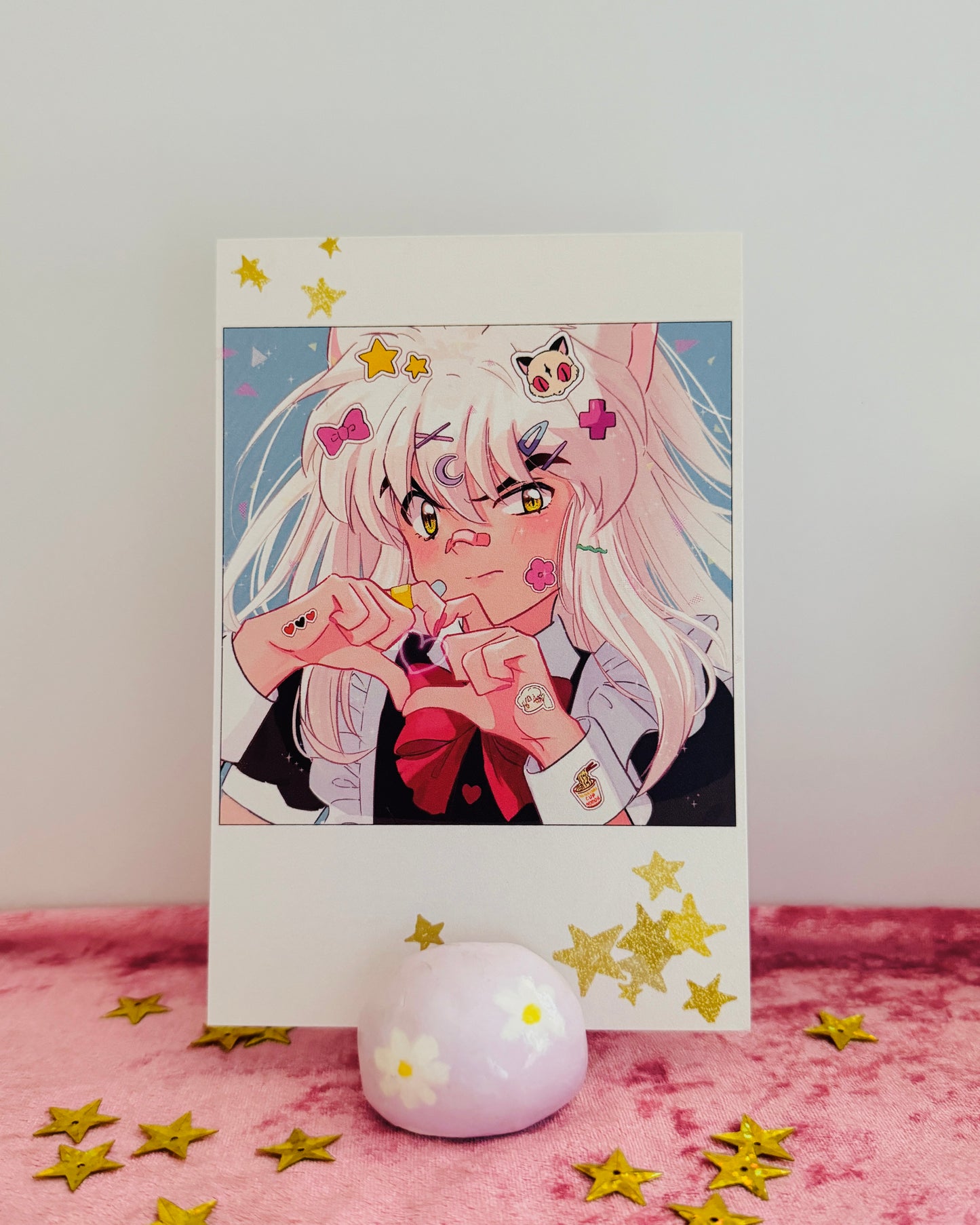 Inuyasha Fan Art Postcard Set (4-Piece) – Renewed Edition with Pearlescent Finish, Anime Collectible Cards